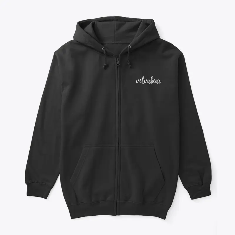 Simple Velvabear Zip-Up Hoodie